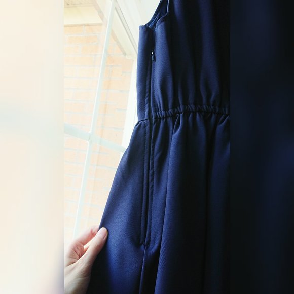 Liz Lisa - Navy Blue Crochet Detail and Lace Trim Sleeveless Dress - Picture 9 of 16